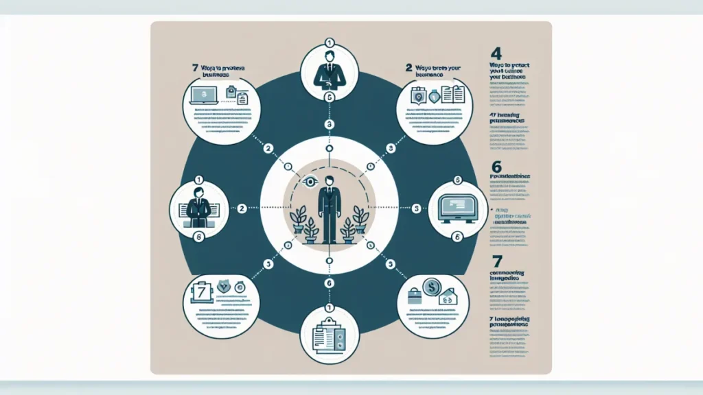 7 formas de proteger sua empresa com seguros e estratégias eficazes para minimizar riscos. - ilustração