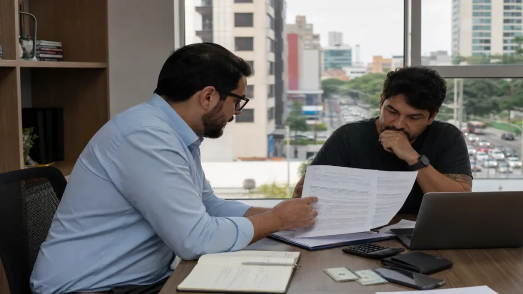 Especialista revisando documentos de por que a proposta mais barata pode custar mais relacionados à cotações de seguro.