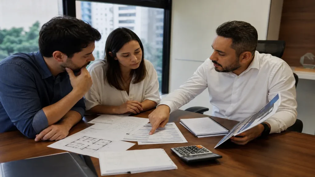 Qual A Diferença Entre Seguro Residencial E Seguro Empresarial? 2 Especialista revisando documentos de preço do seguro residencial e empresarial depende menos do nome e mais do risco.